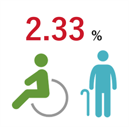 障がい者雇用率:2.33%