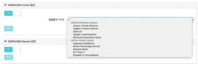 SORACOM ユーザーコンソールSORACOM Funnel利用イメージ