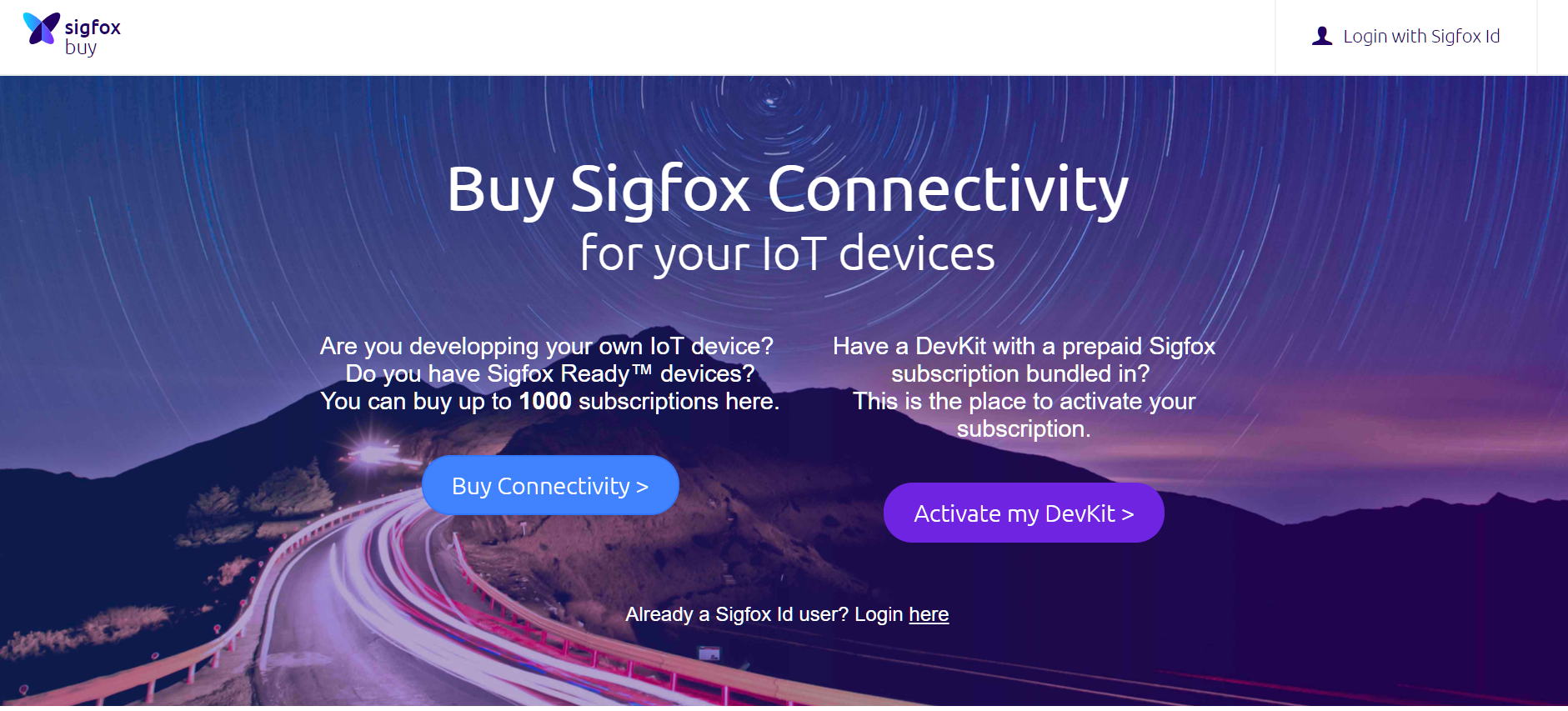Sigfox Devkit（開発キット）を1年間の無償回線で利用する｜技術情報 